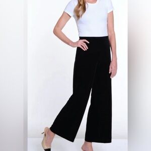Multiples Black Wide Leg Velvet Pants